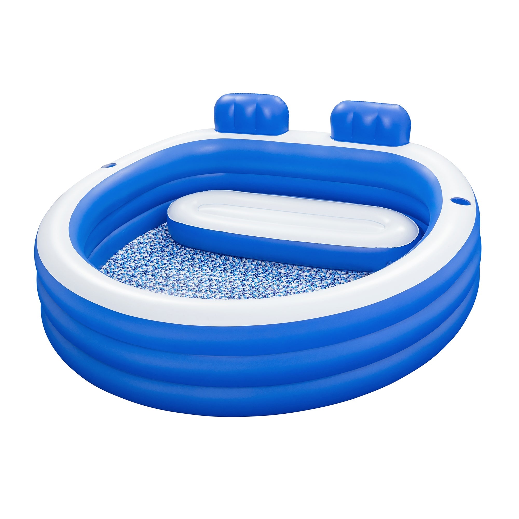 H2OGO! Splash Paradise Inflatable Family Pool with Headrests,  7'7" x 7'2" x 31" — image 1