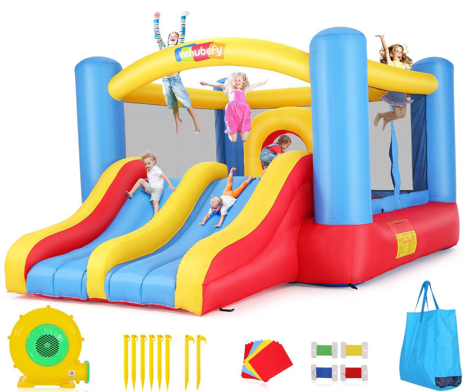 107.87" x 147.64" Bounce House with Air Blower