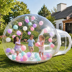 13 FT PVC Inflatable Bubble Balloon House with Tunnel & Blower, Clear Bubble Tent for Kids Parties, Birthdays, Weddings & Backyard Events