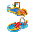Intex 8ft x 6.25ft x 43in Dinosaur Play Pool & Inflatable Rainbow Play Pool — image 1