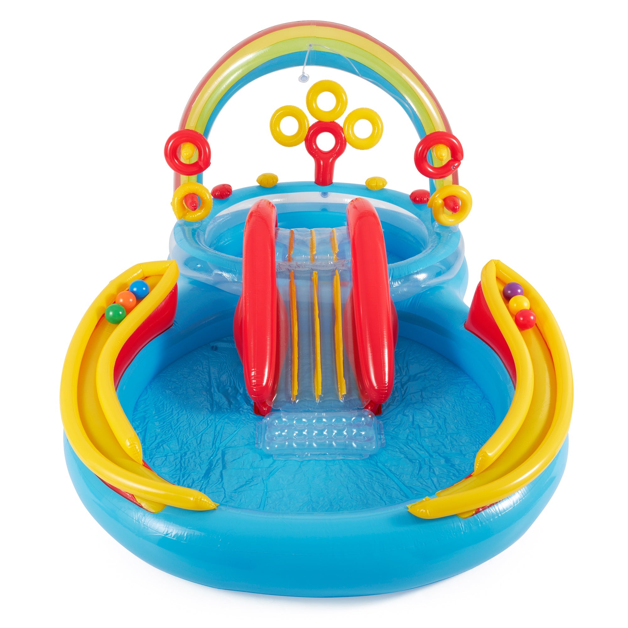 Intex 8ft x 6.25ft x 43in Dinosaur Play Pool & Inflatable Rainbow Play Pool — image 6