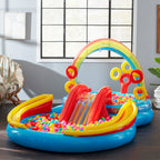 Intex 8ft x 6.25ft x 43in Dinosaur Play Pool & Inflatable Rainbow Play Pool — image 8