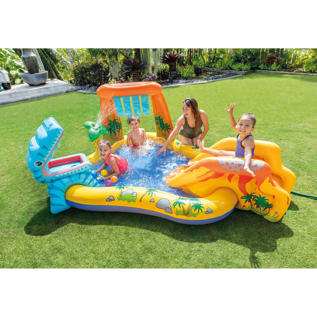 Intex 8ft x 6.25ft x 43in Dinosaur Play Pool & Inflatable Rainbow Play Pool — image 10