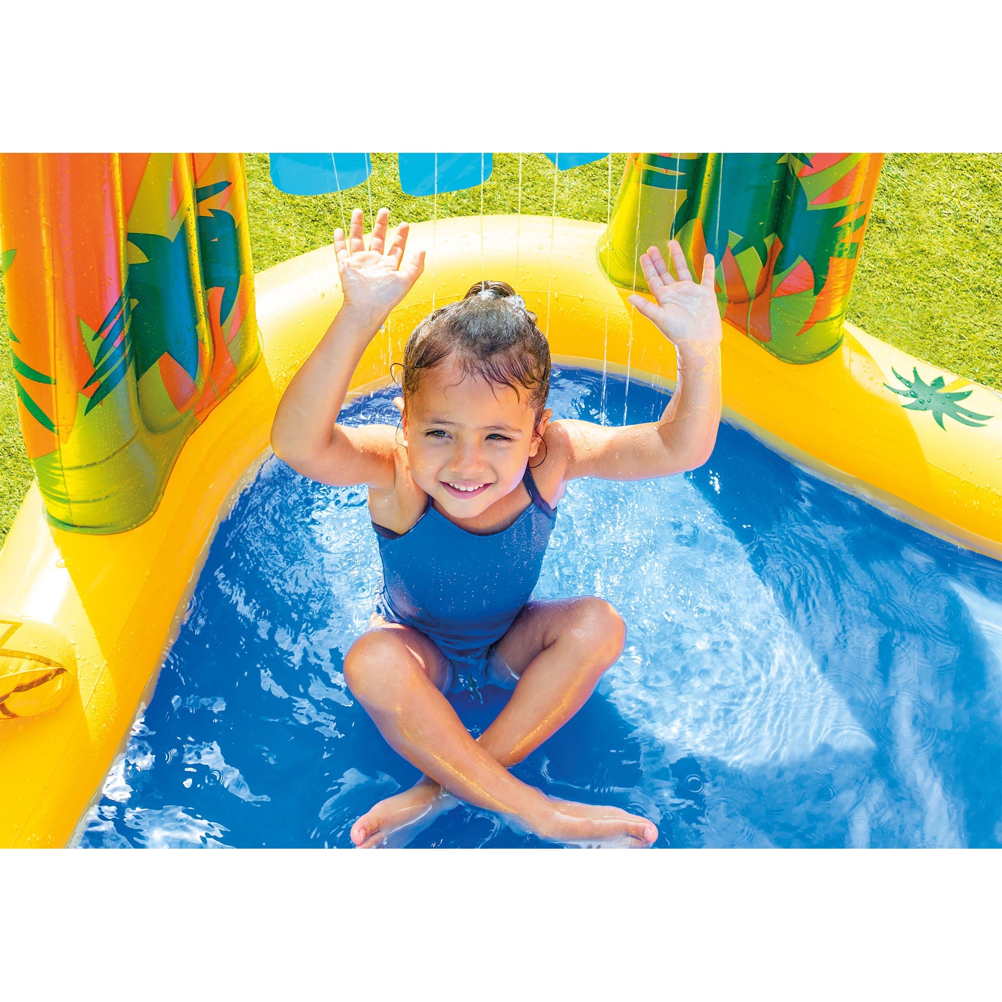 Intex 8ft x 6.25ft x 43in Dinosaur Play Pool & Inflatable Rainbow Play Pool — image 11