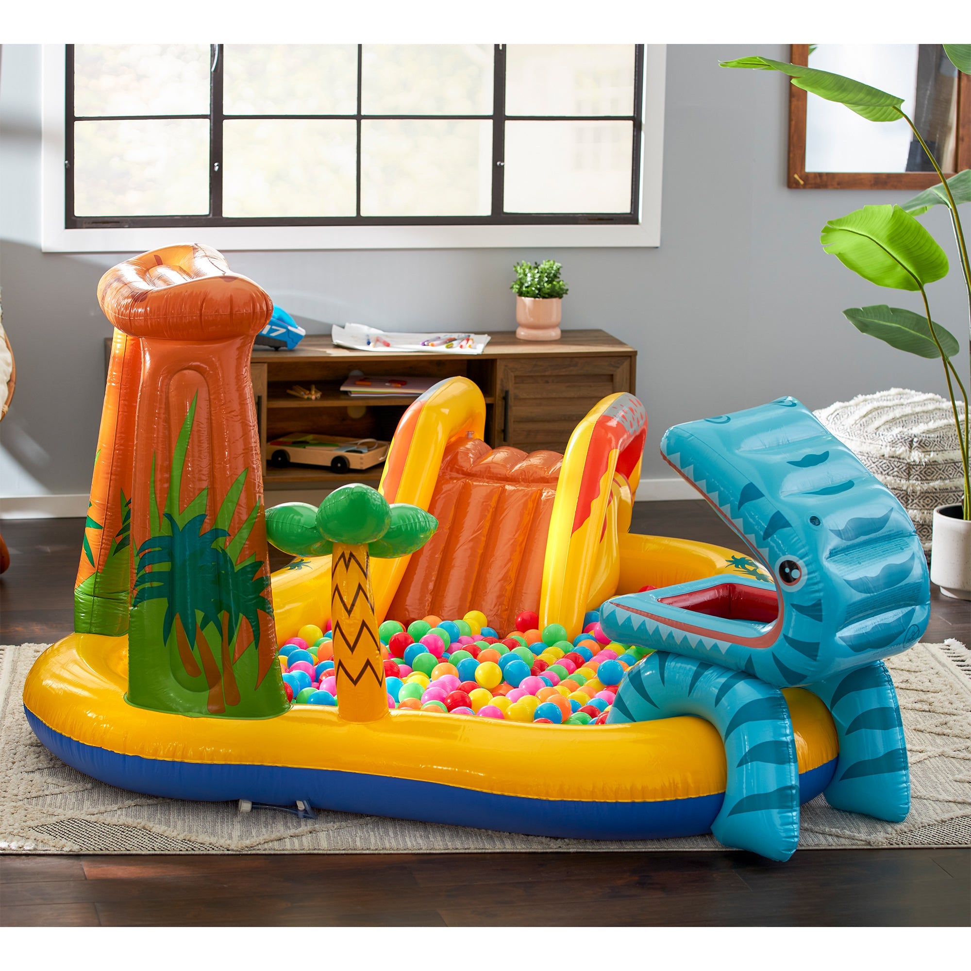 Intex 8ft x 6.25ft x 43in Dinosaur Play Pool & Inflatable Rainbow Play Pool — image 12