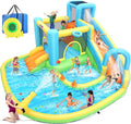 12.8' X 12' Large Waterslide Bounce House With Water Slide And Air Blower