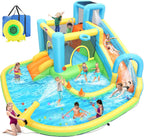 12.8' X 12' Large Waterslide Bounce House With Water Slide And Air Blower