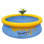 JLeisure 5' x 16.5" Bee Spray Inflatable Outdoor Above Ground Kid Swimming Pool — image 1