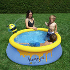 JLeisure 5' x 16.5" Bee Spray Inflatable Outdoor Above Ground Kid Swimming Pool — image 2