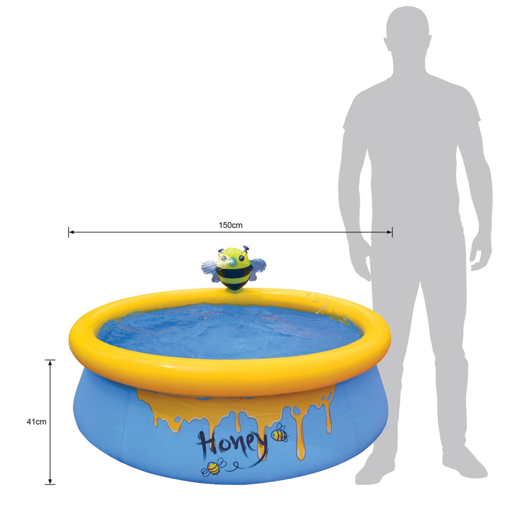 JLeisure 5' x 16.5" Bee Spray Inflatable Outdoor Above Ground Kid Swimming Pool — image 5