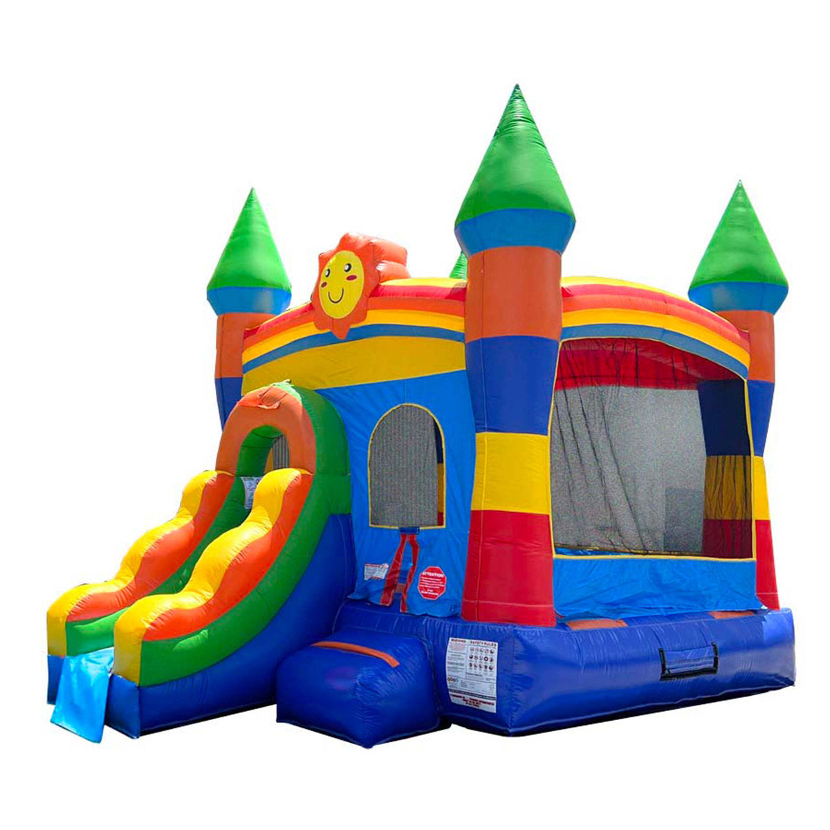 Lumen Tropical Breeze Commercial Grade Bounce House with Slide (with Blower), No Pool