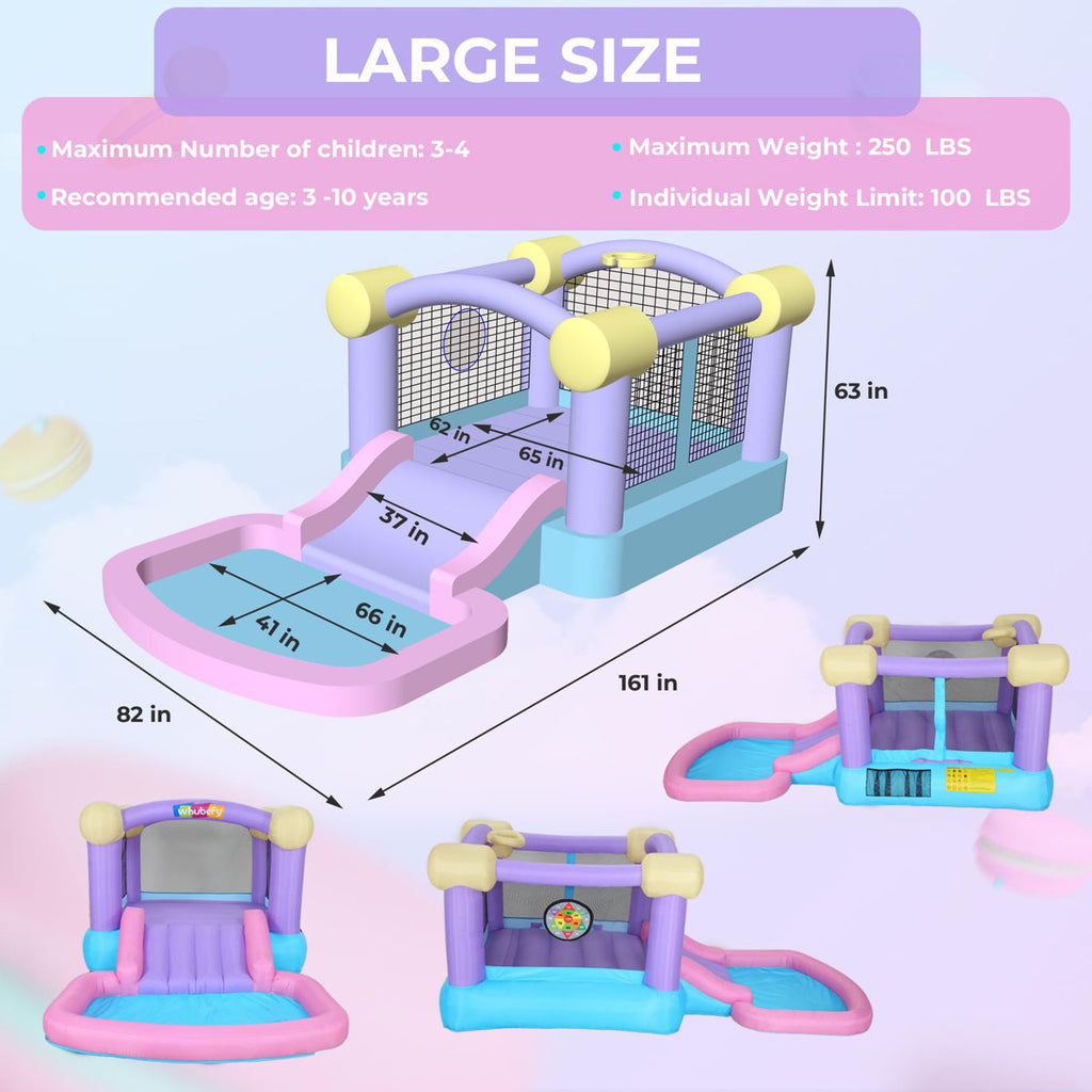 13.4' x 6.82' Bounce House with Slide and Air Blower