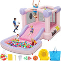 13.4' x 6.9' Inflatable Bounce House with Slide, Ball Pit, Basketball Hoop & Dart Game – Indoor & Outdoor Toddler Playhouse with Blower, Balls & Accessories – Quick Setup for Year-Round Fun