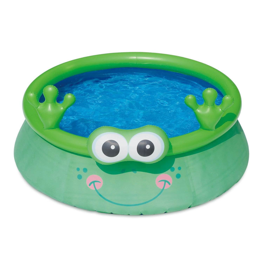 Summer Waves 6ft x 20in Inflatable Frog Character Quick Set Swimming Pool, Green — image 1