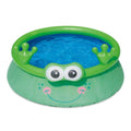Summer Waves 6ft x 20in Inflatable Frog Character Quick Set Swimming Pool, Green — image 1