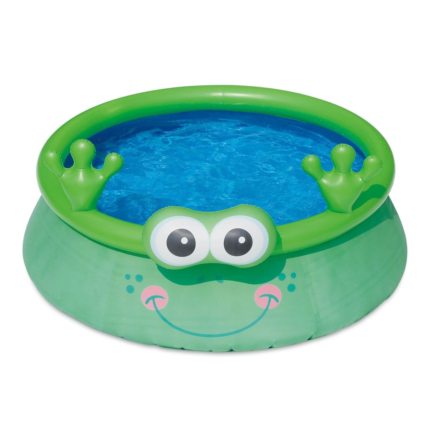 Summer Waves 6ft x 20in Inflatable Frog Character Quick Set Swimming Pool, Green — image 1
