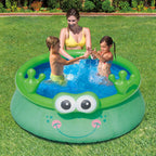 Summer Waves 6ft x 20in Inflatable Frog Character Quick Set Swimming Pool, Green — image 2