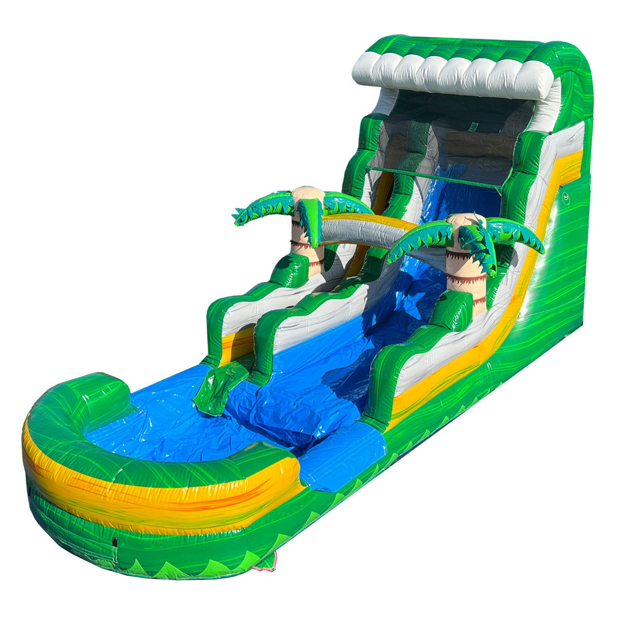 Tropical 11' x 36' Bounce House with Water Slide and Air Blower