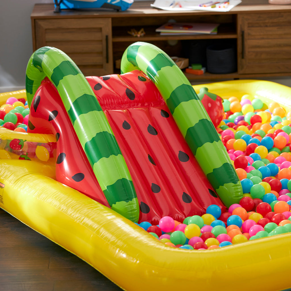 Intex Fun 'N Fruity Outdoor Inflatable Kiddie Pool Play Center with Water Slide — image 8