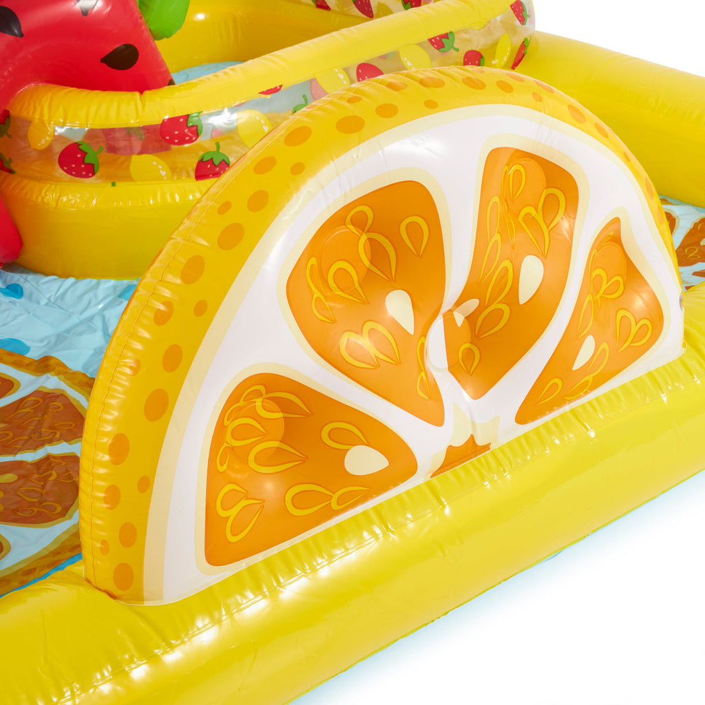 Intex Fun 'N Fruity Outdoor Inflatable Kiddie Pool Play Center with Water Slide — image 11