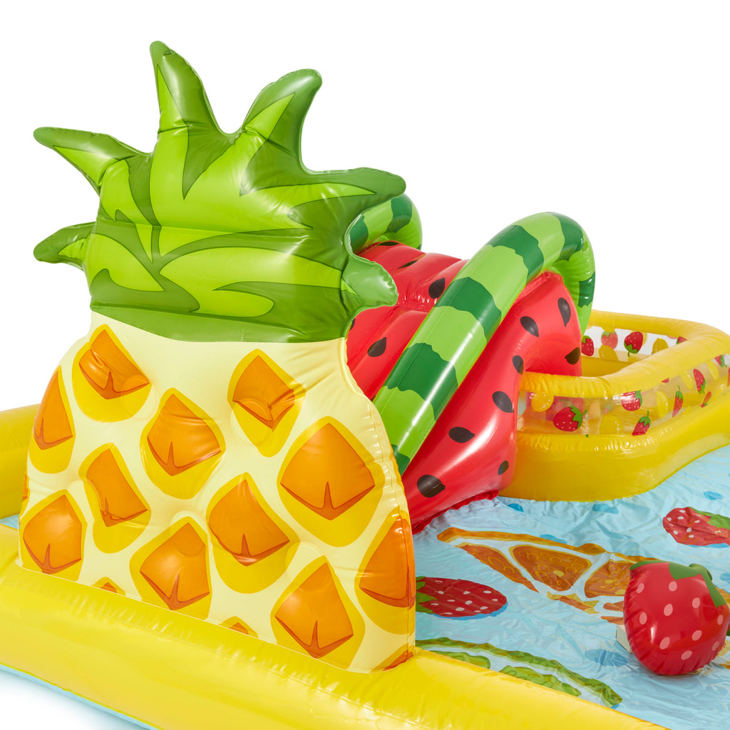 Intex Fun 'N Fruity Outdoor Inflatable Kiddie Pool Play Center with Water Slide — image 9