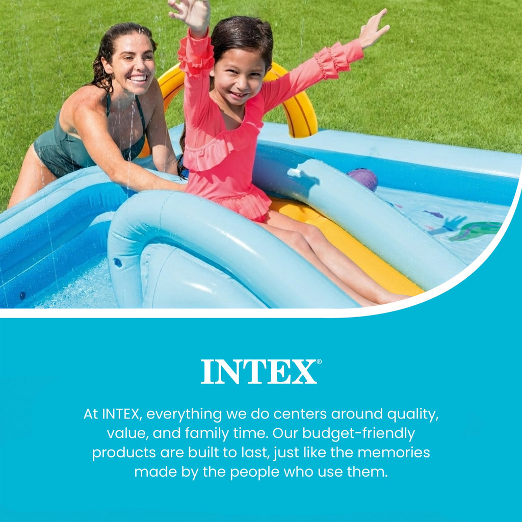 Intex 96" x 78" x 28" Inflatable Jungle Adventure Play Center Spray Kiddie Pool — image 6