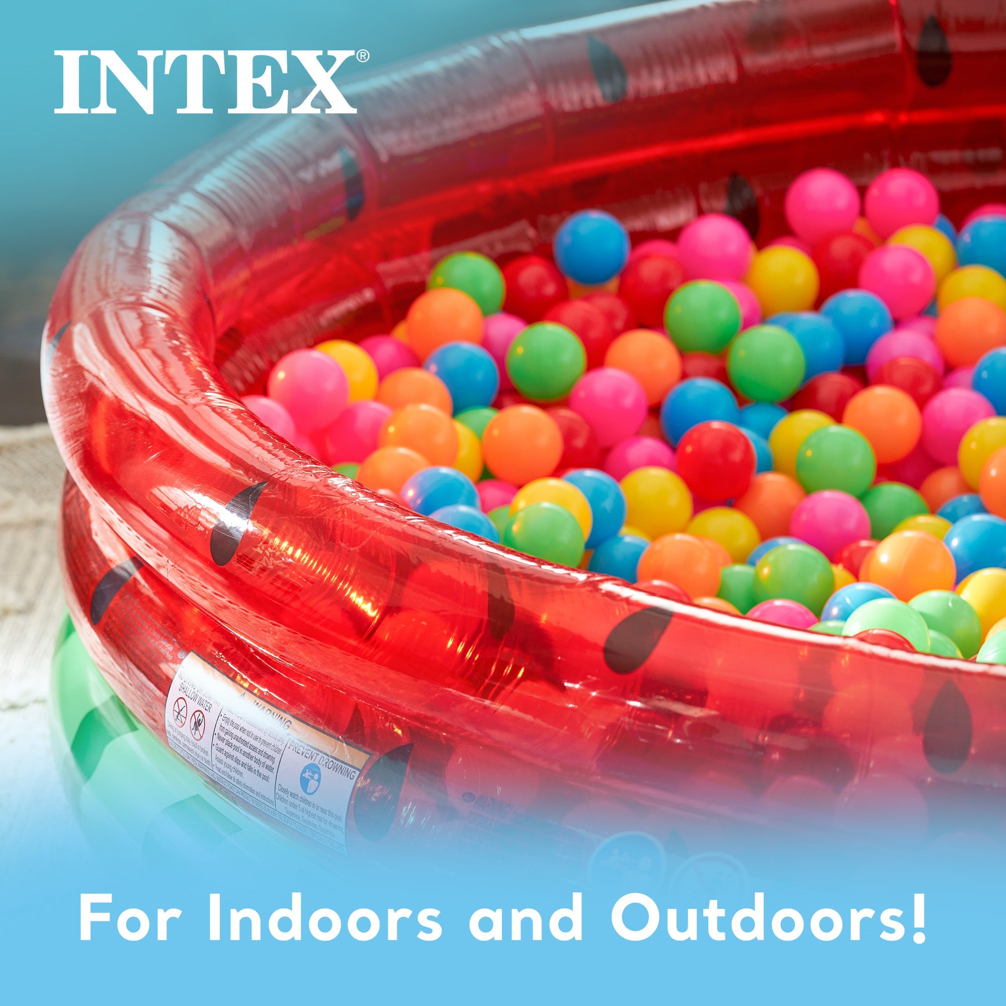 Intex 66-Inch Round Inflatable Outdoor Kids Swimming and Wading Watermelon Pool — image 4