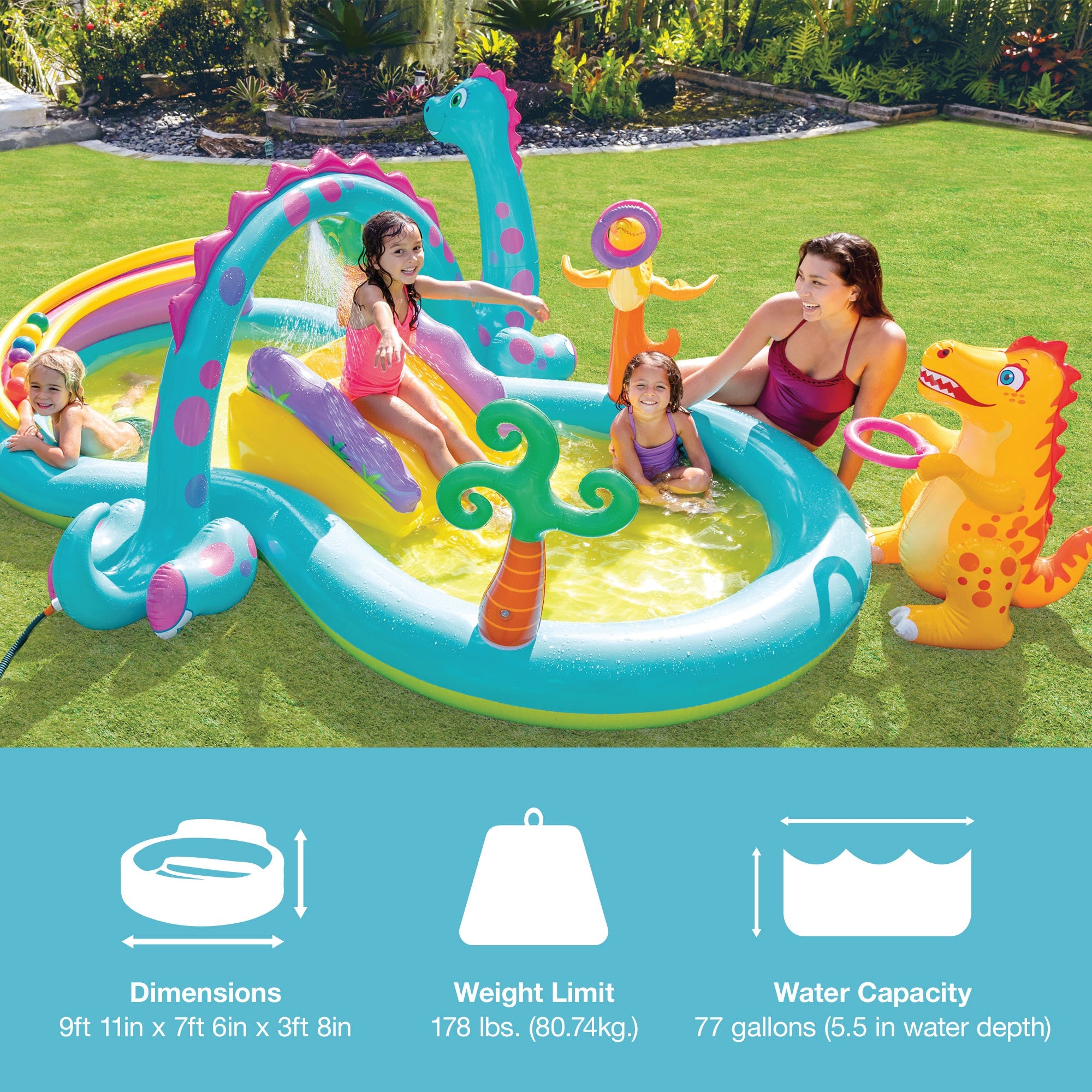 Intex Dinoland Kiddie Swimming Pool and Dinosaur Kiddie Inflatable Swimming Pool — image 5