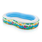 Intex 8.5’x5.25’x18” Seaside Paradise Inflatable Kiddie Pool & Electric Air Pump — image 2