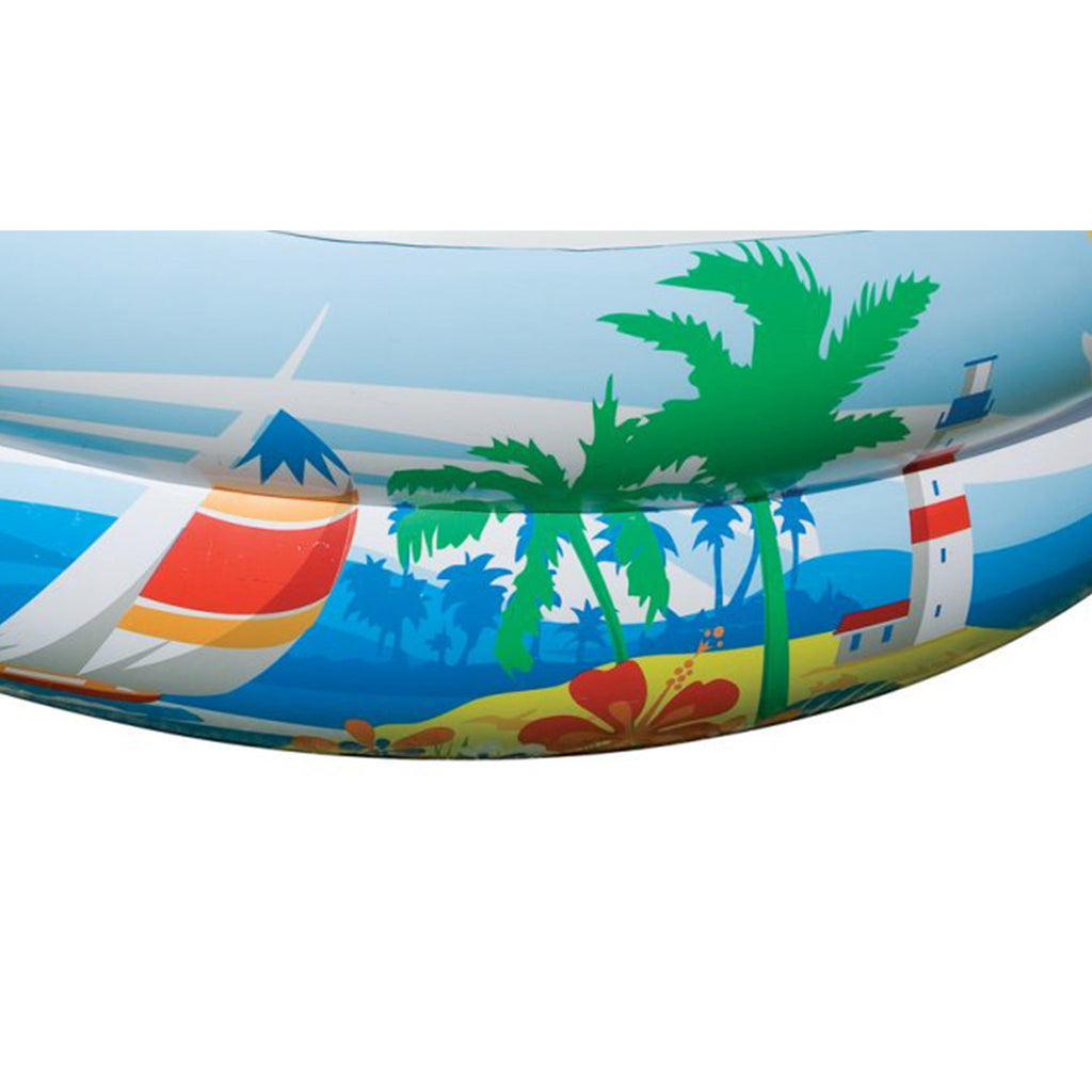 Intex 8.5’x5.25’x18” Seaside Paradise Inflatable Kiddie Pool & Electric Air Pump — image 4