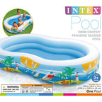 Intex 8.5’x5.25’x18” Seaside Paradise Inflatable Kiddie Pool & Electric Air Pump — image 9