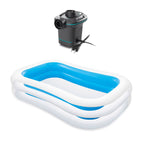 Intex Swim Center 198 Gal. Family Swimming Pool & 120V Electric Air Pump — image 1