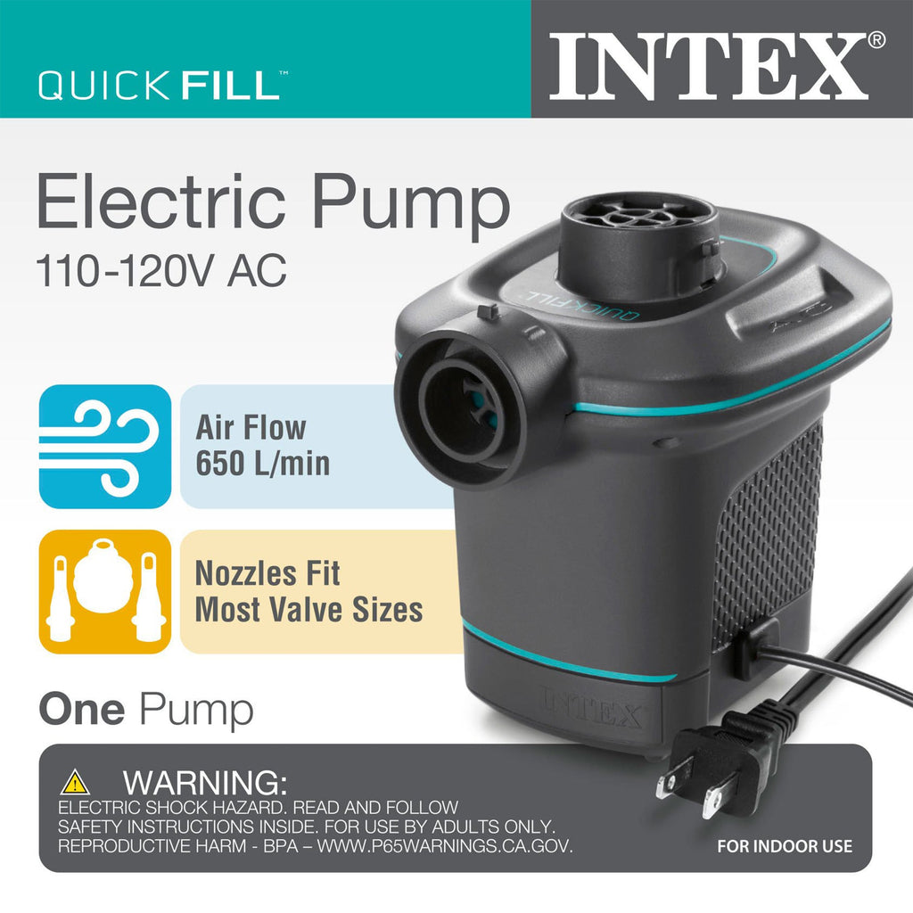 Intex Swim Center 198 Gal. Family Swimming Pool & 120V Electric Air Pump — image 6
