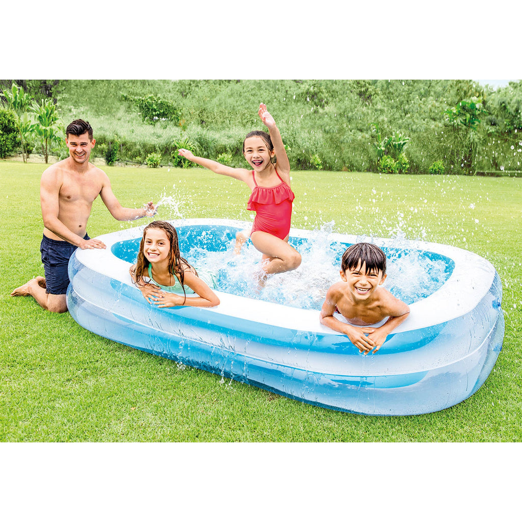 Intex Swim Center 198 Gal. Family Swimming Pool & 120V Electric Air Pump — image 7