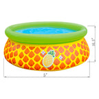 JLeisure 5' x 16.5" 3D Pineapple Inflatable Outdoor Kiddie Splash Swimming Pool — image 2