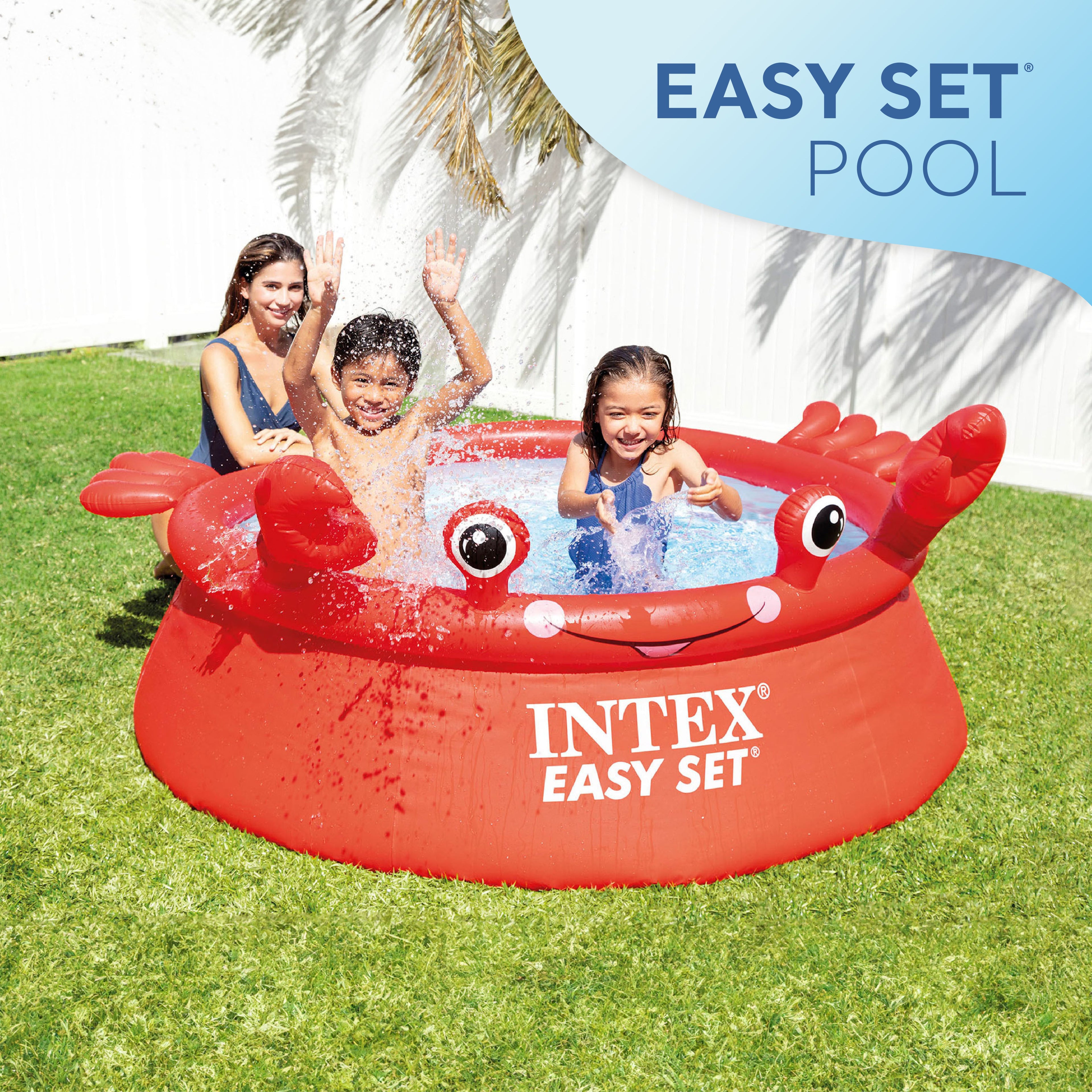 Intex 26100EH Happy Crab Easy Set 6ft x 20in Round Inflatable Ring Kiddie Pool — image 3