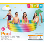 Intex 58449EP Rainbow Ombre 3 Ring Round Inflatable Kids Outdoor Swimming Pool — image 10