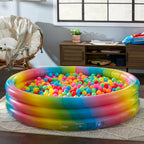 Intex 58449EP Rainbow Ombre 3 Ring Round Inflatable Kids Outdoor Swimming Pool — image 2