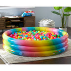 Intex 58449EP Rainbow Ombre 3 Ring Round Inflatable Kids Outdoor Swimming Pool — image 11