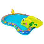 Banzai Shade N Slide Turtle Inflatable Outdoor Kiddie Splash Pool with Sprinkler — image 6