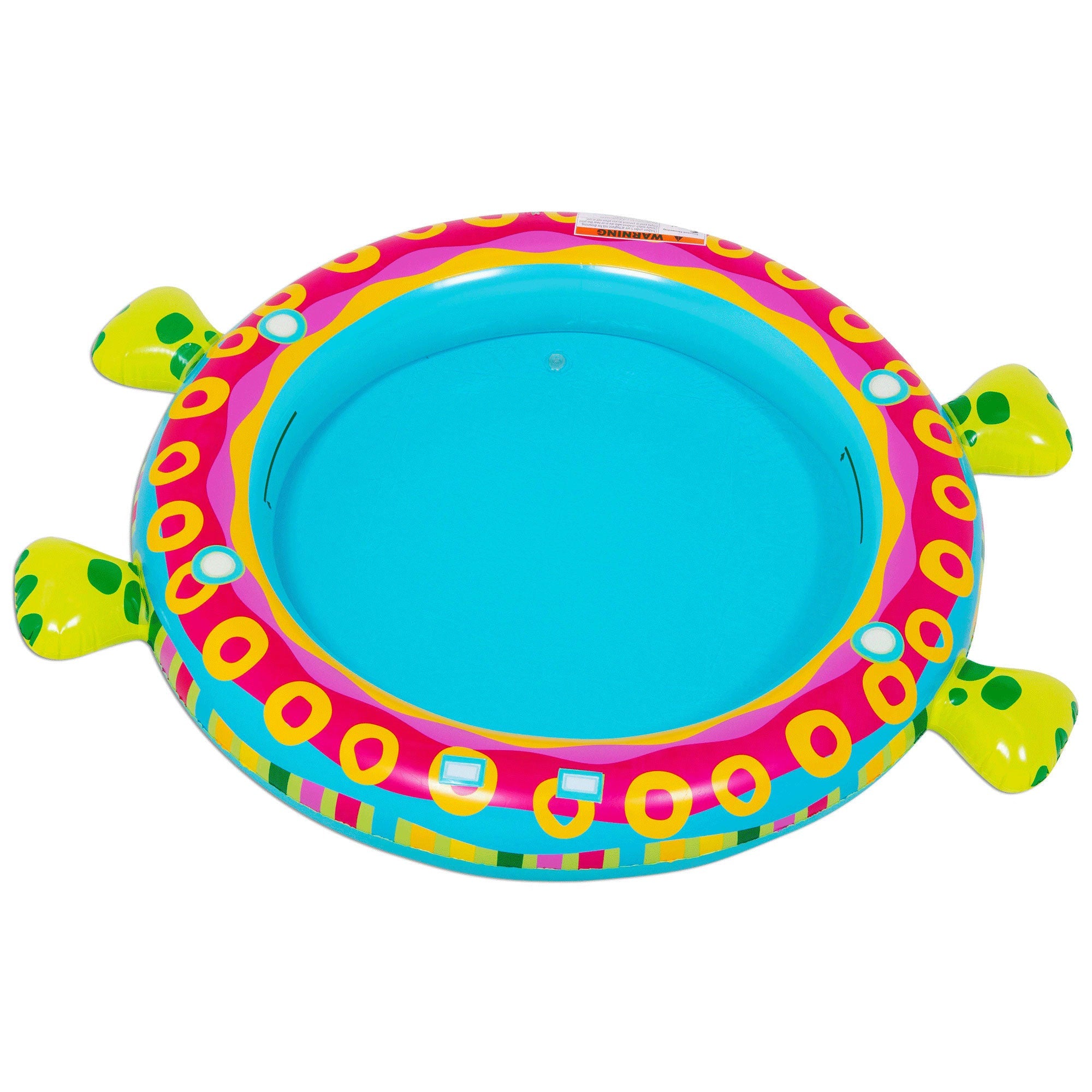 Banzai Shade N Slide Turtle Inflatable Outdoor Kiddie Splash Pool with Sprinkler — image 7