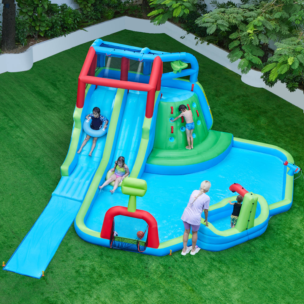21' x 17' Inflatable Slide with Air Blower,Bounce House