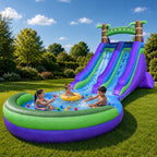 9' x 21' Inflatable Slide with Water Slide and Air Blower