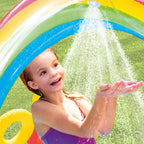 Intex 9.75 x 6.3 Foot Rainbow Slide Inflatable Pool and Water Slide Ring Center — image 8
