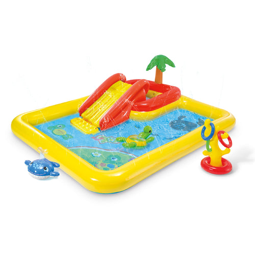 Intex 100"x77" Inflatable Ocean Play Center Backyard Toddler Kiddie Pool & Games — image 1