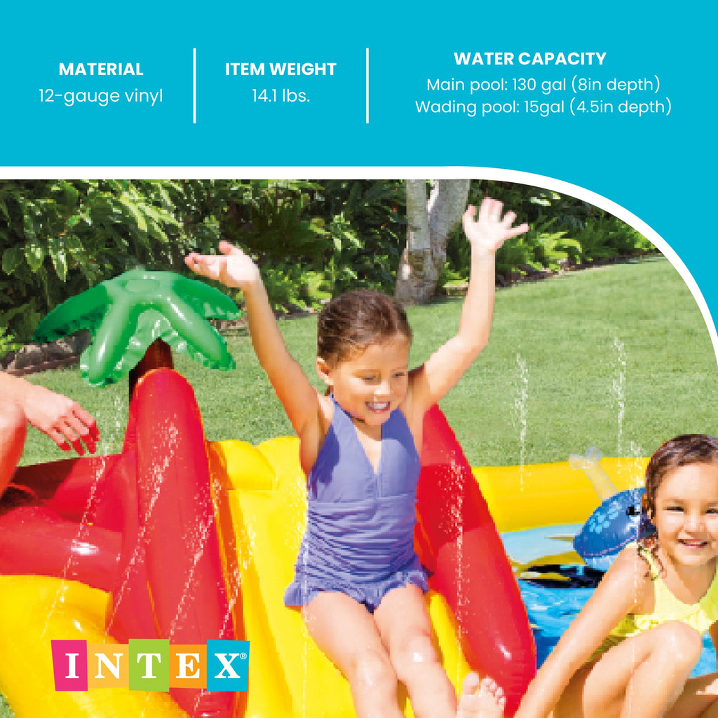 Intex 100"x77" Inflatable Ocean Play Center Backyard Toddler Kiddie Pool & Games — image 4
