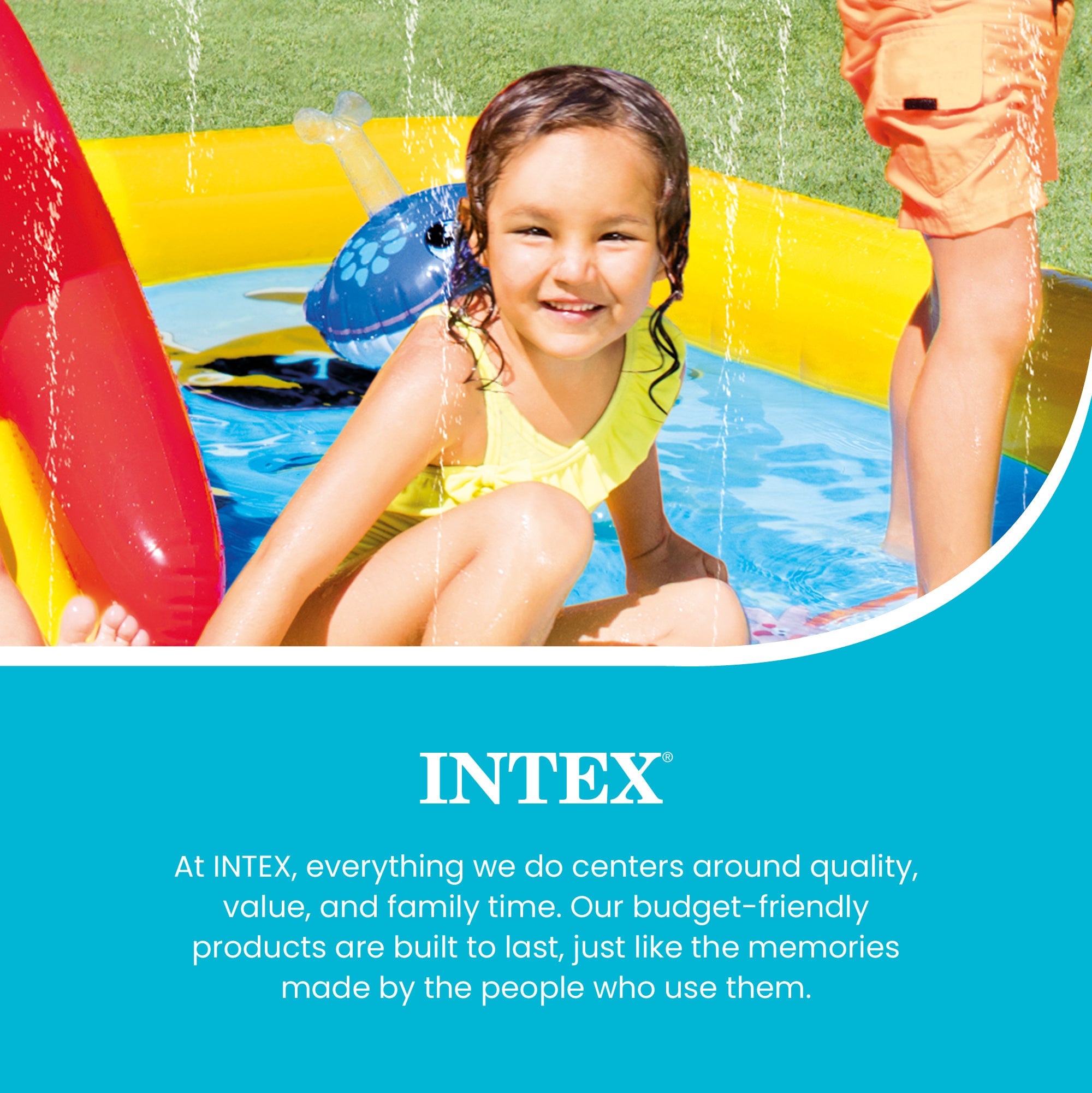 Intex 100"x77" Inflatable Ocean Play Center Backyard Toddler Kiddie Pool & Games — image 6