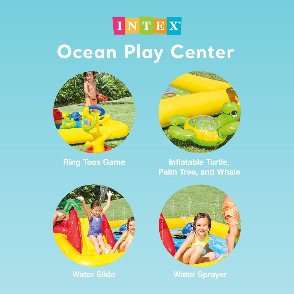 Intex Dinoland Kiddie Inflatable Pool & Inflatable Ocean Backyard Kiddie Pool — image 5