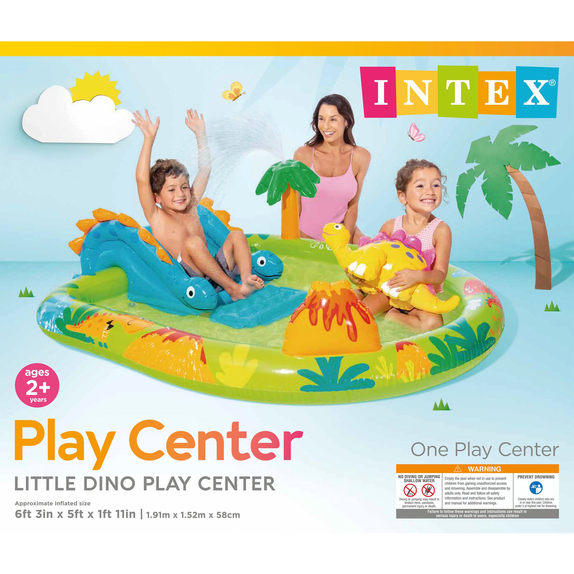 Intex 57166EP Little Dino Dinosaur Themed Inflatable Backyard Pool Play Center — image 10