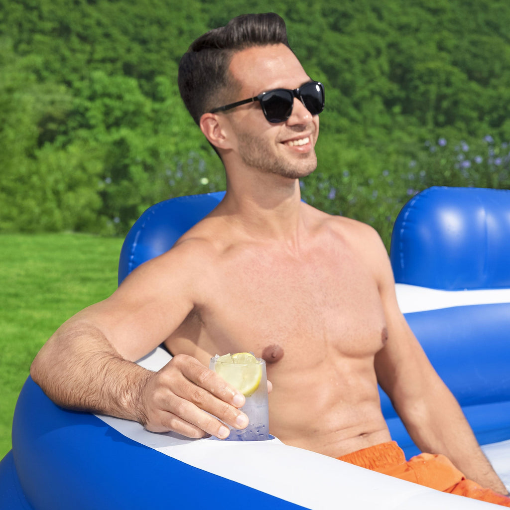 H2OGO! Splash Paradise Inflatable Family Pool with Headrests,  7'7" x 7'2" x 31" — image 9